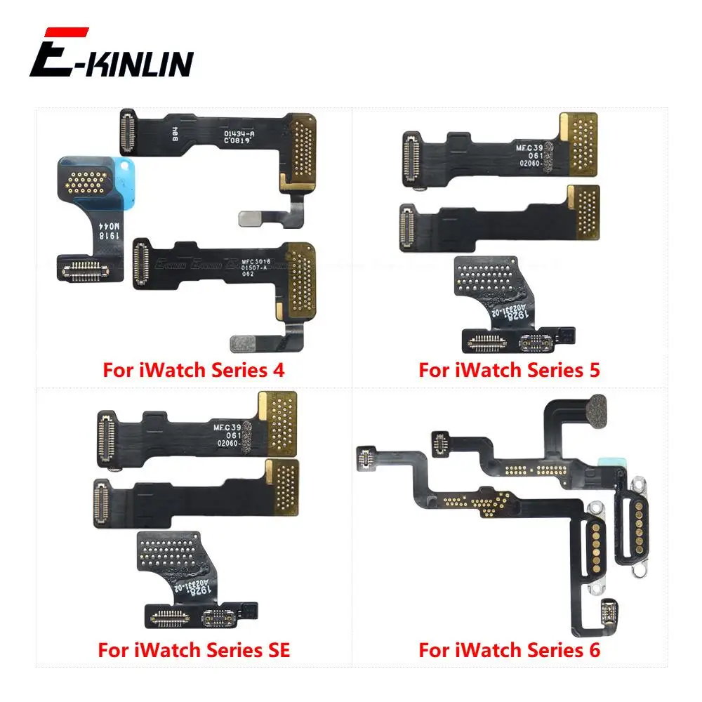 Battery Connector Ribbon For Apple Watch Series 4 5 SE 6 7 S7 S5 S6 Rotating Shaft Back Cover Charging Connection Flex Cable