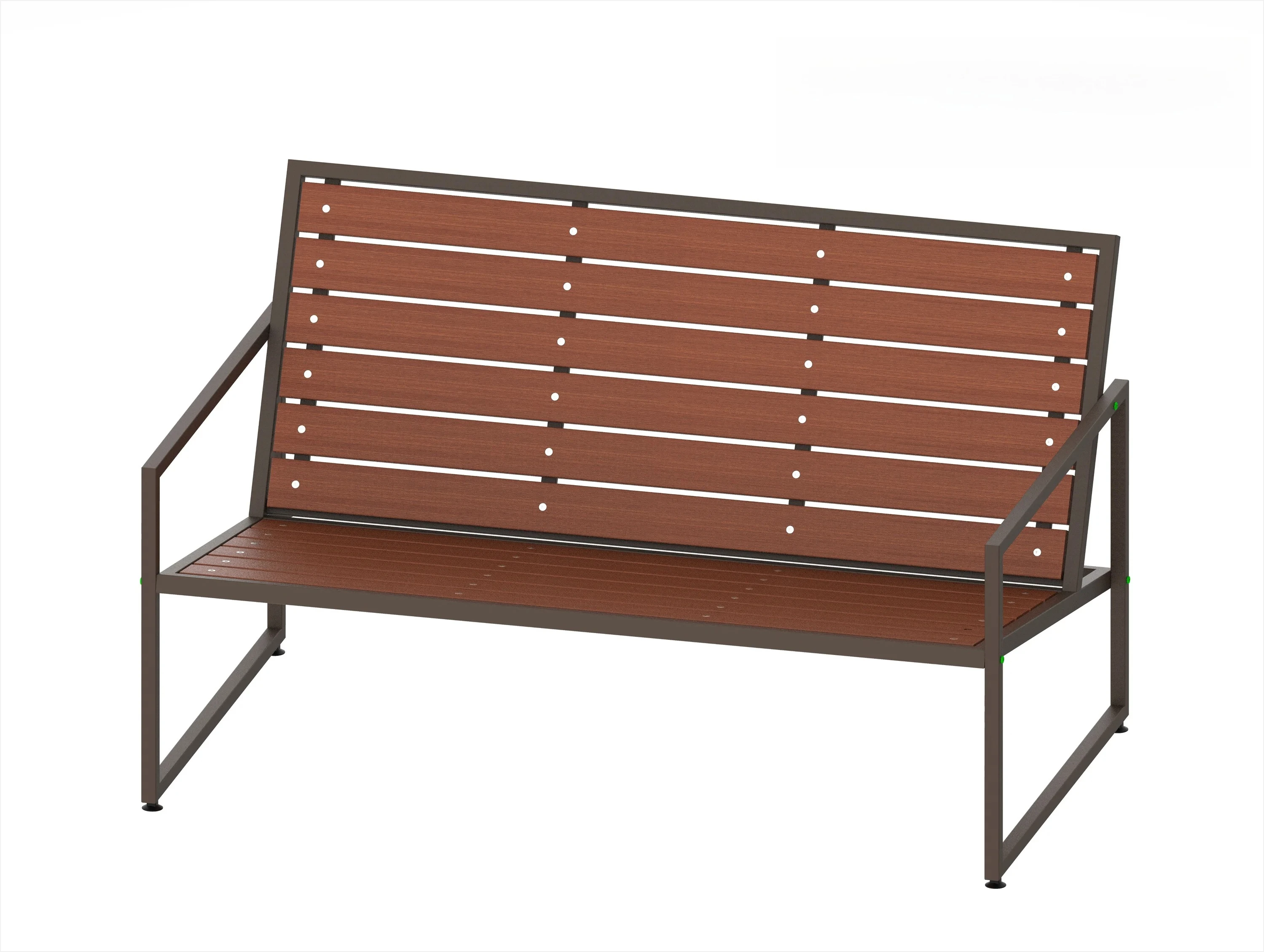 Outdoor Furniture Vietnam - ม้านั่งสนาม 2 ที่นั่ง โครงเหล็ก แผ่น PS