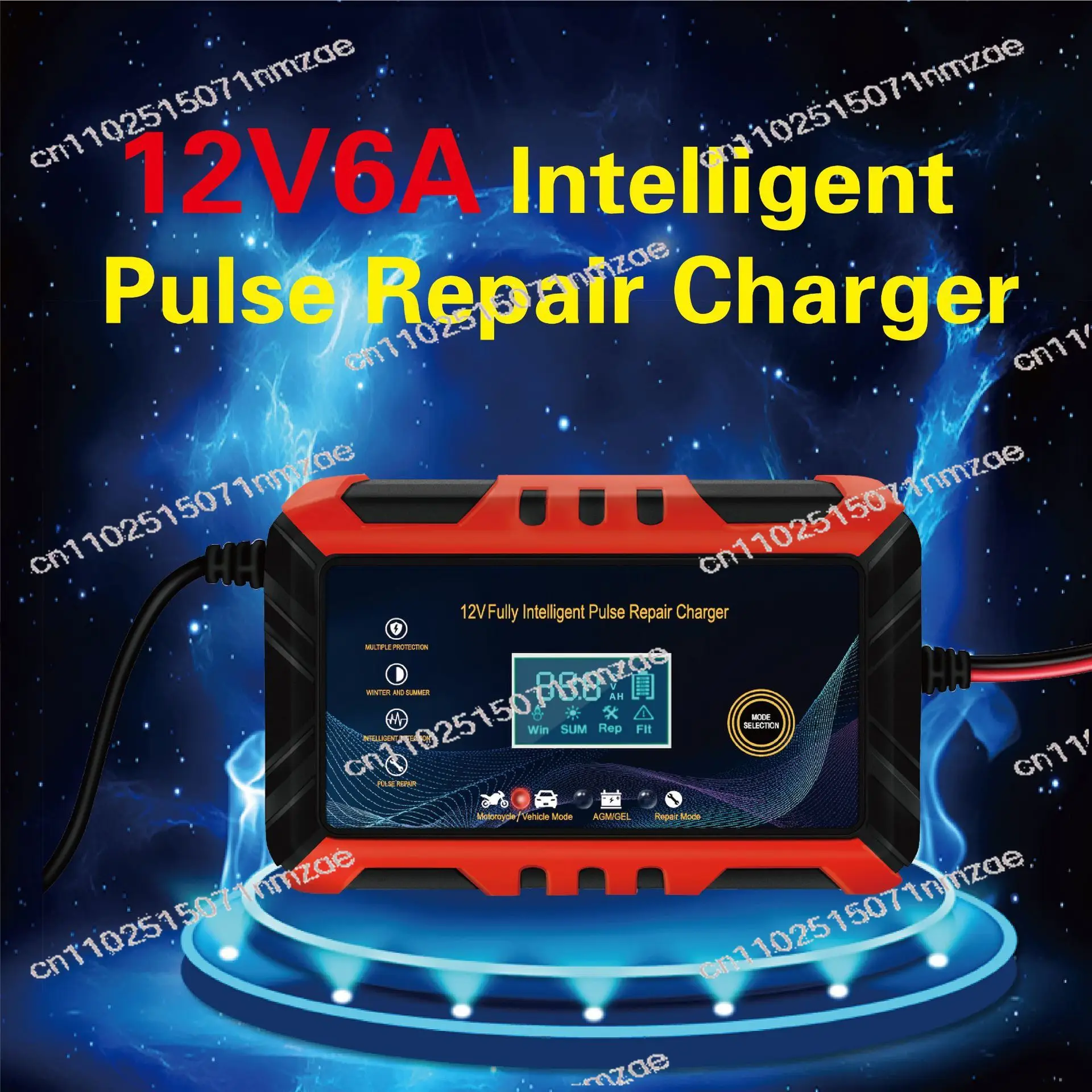 12V Smart Pulse Repair Unit LCD Display Auto Motorcycle Power Pulse Recovery Device
