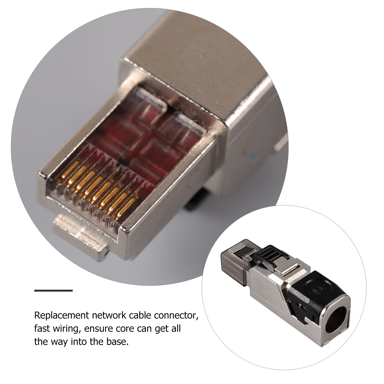 

Crimp-free Plug Ethernet Pass Through Connector Zinc Alloy Cable Plugs
