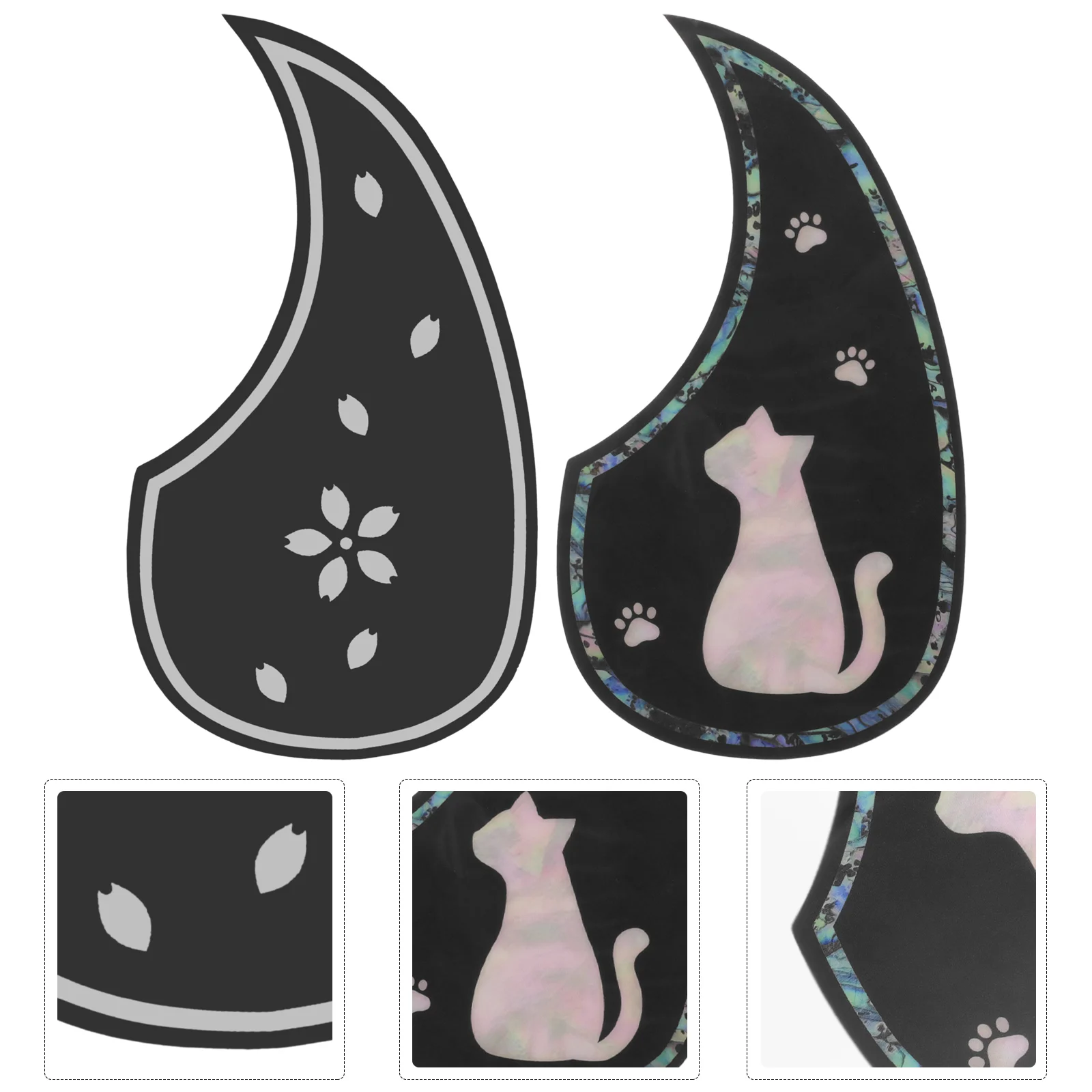 

2 Pcs Guitar Pickguard Acoustic Protective Plate for The Cat Anti-scratch Protection Pvc Decorative