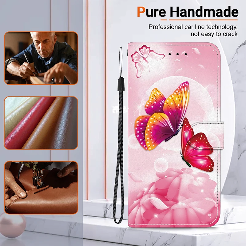 Stand Flip Wallet Case für iPhone 11 12 13 14 15 16 17 Pro Max XR 14 15 16 Plus 16e 17 Air Leder Schutzhülle – Detail 6