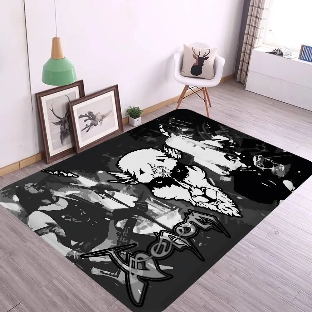 V-Venoms Black Metal Band Floor Mat Room Bedroom Decoration Balcony Anti-Slip Doormat Living Room Welcome Rug