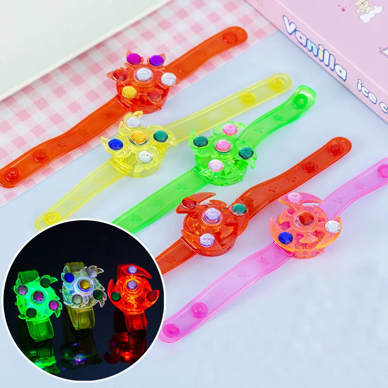 5Pcs Luminous LED Fidget Spinner Top Bracelets Toy for Kids Birthday Party Favors Halloween Goodie Bag School Pinata Fillers