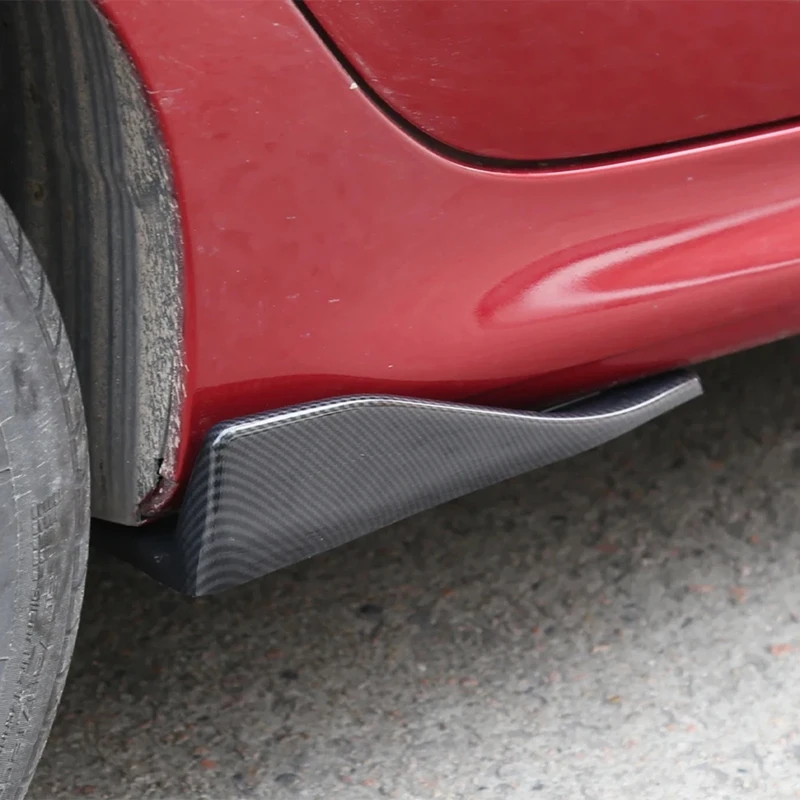 NCSMT 1Pair Universal Car Rear Bumper Lip Trim Protector (Carbon Fiber)