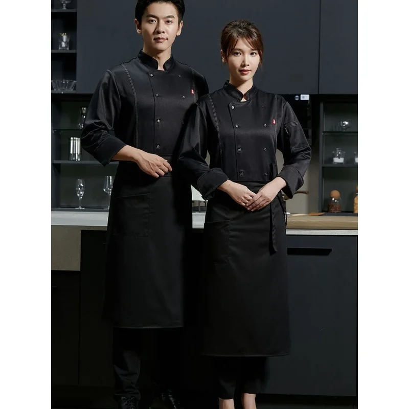 

Nongjiale Hotel Chef Overalls Long Sleeve Autumn Winter Bread Cake Shop Baker Uniform Decoration Master Outfit