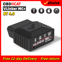 OBDIICAT-VLinker MC/ MC+ ELM327 Bluetooth3.0/ 4.0 OBD2 ELM 327 Wifi Car Diagnostic For IOS Android Scanner Auto Tool