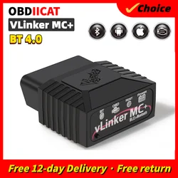 OBDIICAT-VLinker MC+ ELM327 Bluetooth3.0/ 4.0 OBD2 ELM 327 Wifi Car Diagnostic For IOS Android Scanner Auto Tool