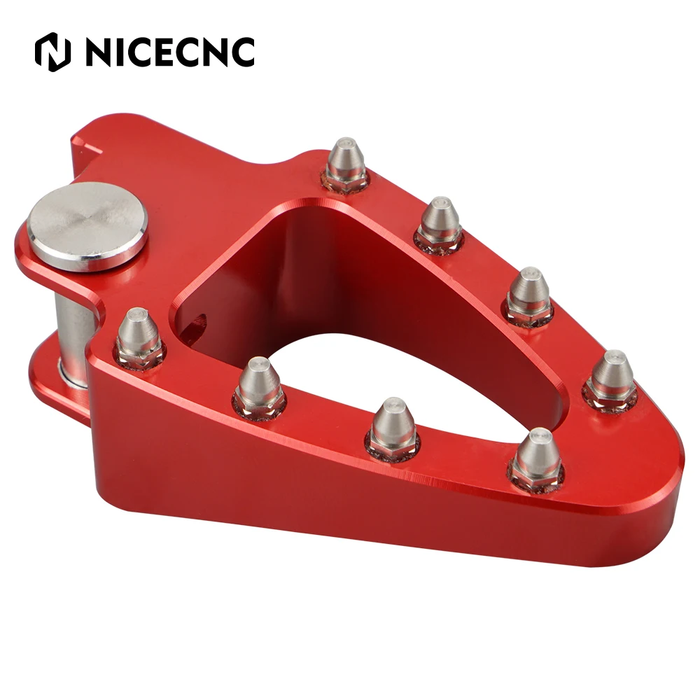 

NiceCNC Motocross For HONDA XR650L XR 650 L 1993-2022 Enlarged Brake Foot Pedal StepTip Plate 6061-T6 Billet Aluminum CNC Red