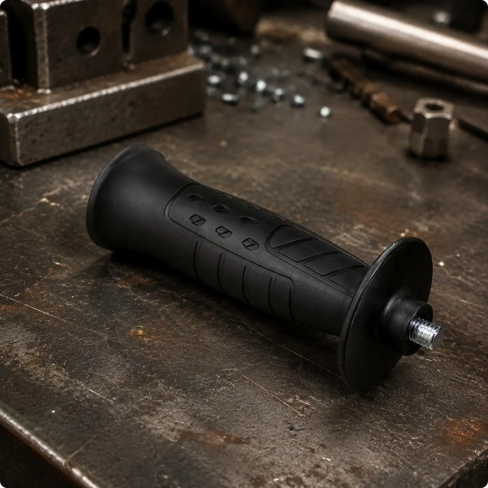 Plastic Angle Grinder Handle with Cylindrical Grip and Circular Shield for Polisher Two Handed Operation Tool Upkeep
