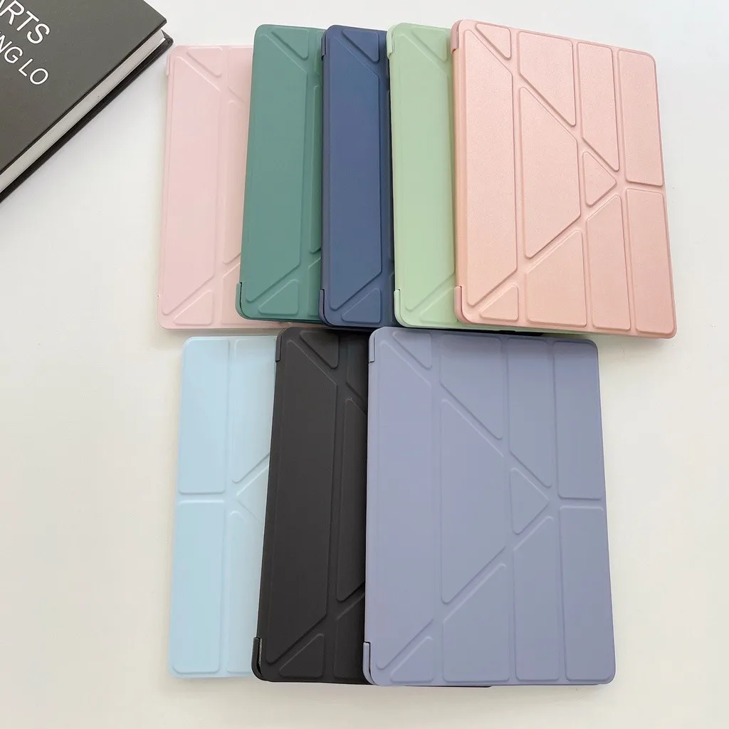 Leather Case For iPad Air 5 Air 4 10.9 10th 2022 Pro 11 10.2 Air 3 2 1 9.7 Mini 6 5 4 3 2 1 Y-Folding Stand Protective Cover