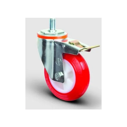 Spherical With Brake Bolt Linked, Bushing, Polyurethane Light Industrial Wheel Diameter: 125 - Em05 Zkp 125F