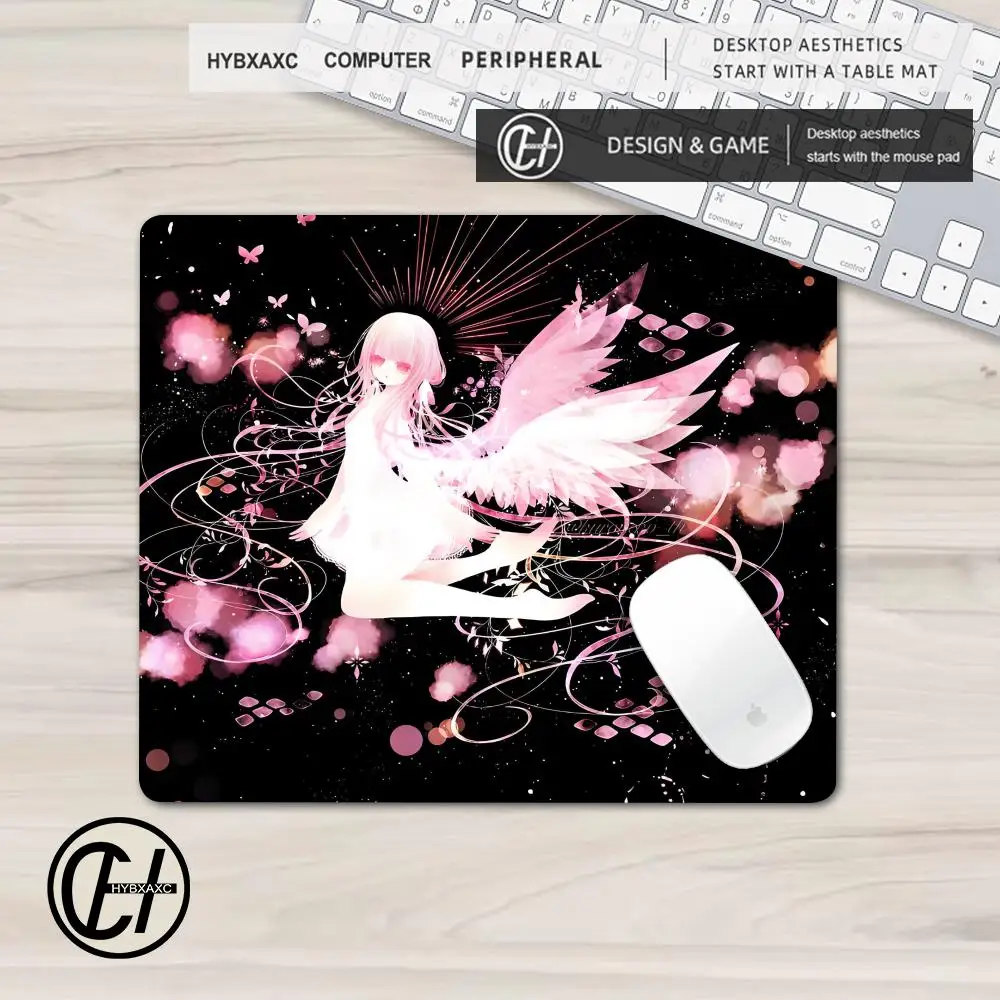 Cute Anime Pinkly Girl Desk Mat Aesthetic Creative Girl Cartoon Laptop Mousepad 45x40 Office Mouse Pad Gamer Pc Cabinet MouseMat