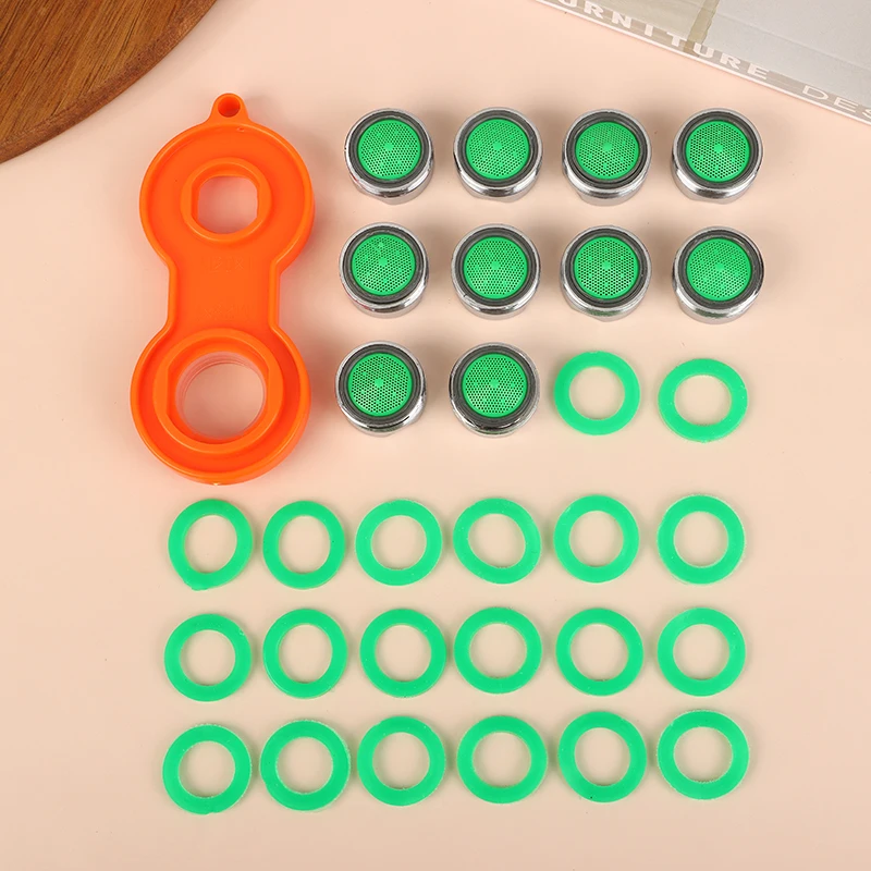 Rafford 11Pc Set Rubinetto Risparmio Idrico Aeratore Filtro Sostituibile Ugello Misto M24 24mm Filettatura Rubinetto del Bagno Gorgogliatore Accessori