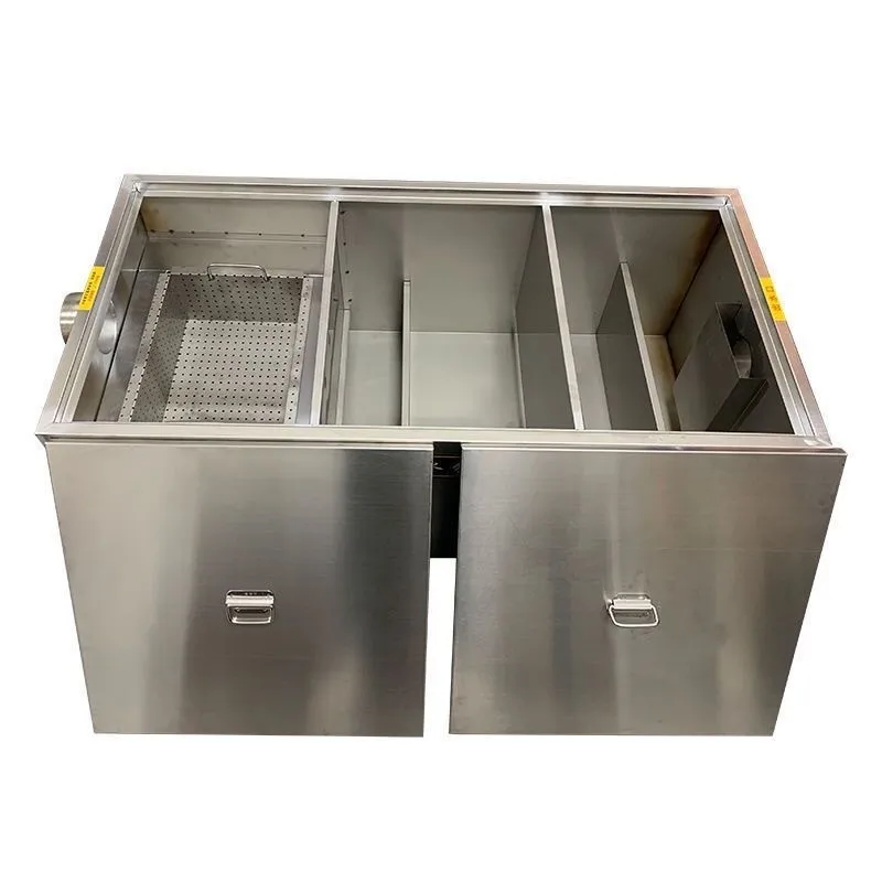 Multi-stage gravity stainless steel oil-water separator Manual control Underground 15mg/L oil content Hotel