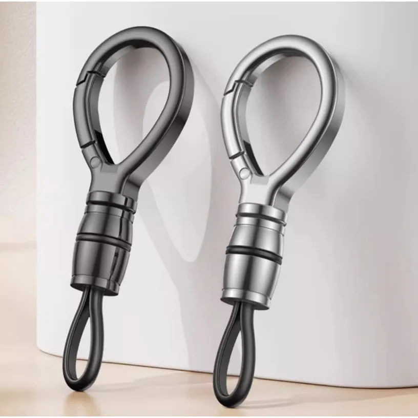 Car Key Chain Pendant Metal Simple Key Chain Men's Waist Hanging Buckle Ring Pendant High-end Business Anti-lost Key Chain