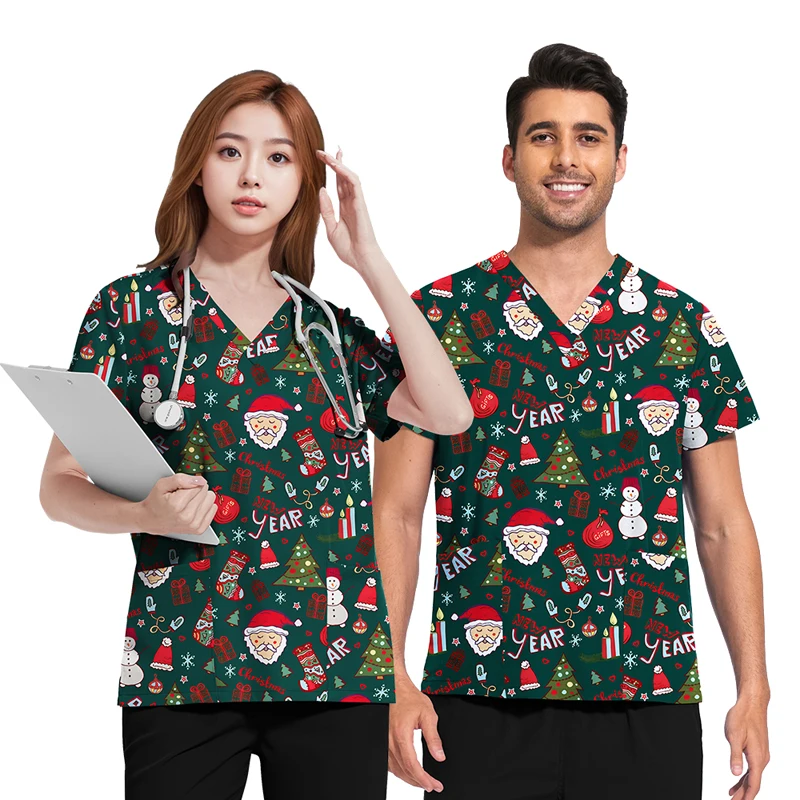 Mignon infirmière orm ort Sve Cisas motif imprimé haut dentaire handwaing vêtements médecin magasin tenue de travail Polyester La...