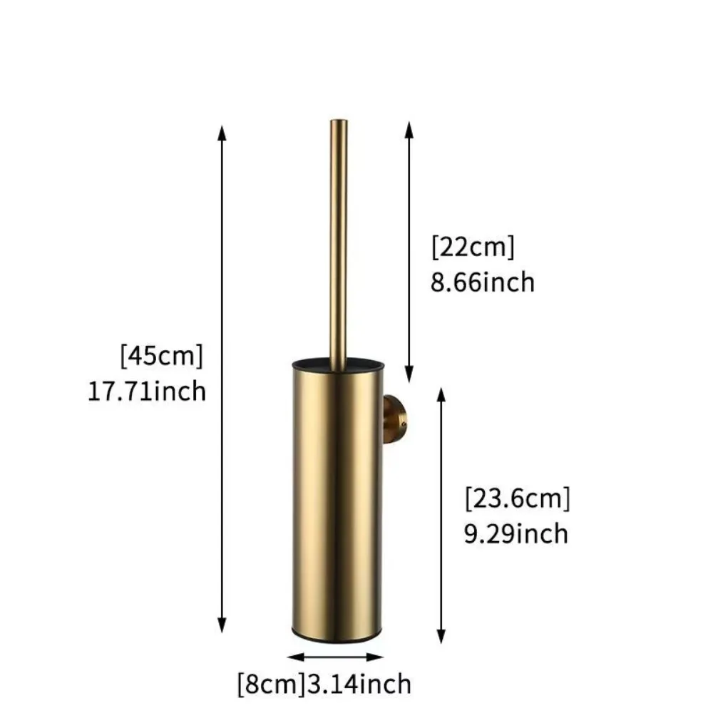 Luxury Stainless Steel Toilet Brush Holder, Floor Standing & Wall Mount with Drill Mount Option, Odor Block Design