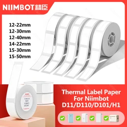 Niimbot Thermal Label White Color Paper 12-15mm Thermal Sticker Paper Roll Waterproof for official D11 D110 D11H D101 Printer