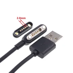 1 set 5 Position Magnet Spring-Loaded Pogo pin connector to USB A Male Data & Power Charge Cable 1 Meter & Contact female Pin