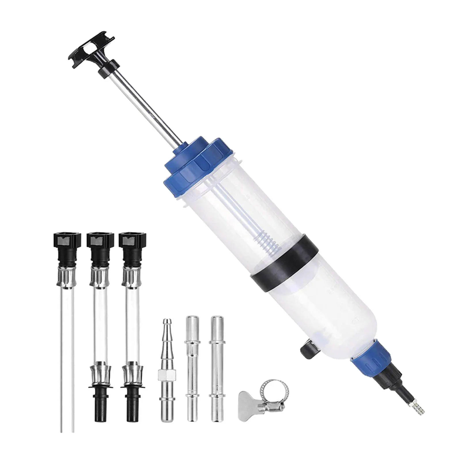 Transmission Fluid Extractor Tools Semi Transparent Manual Pump for Brake Engine Gear Oil and Coolant Universal Auto Use