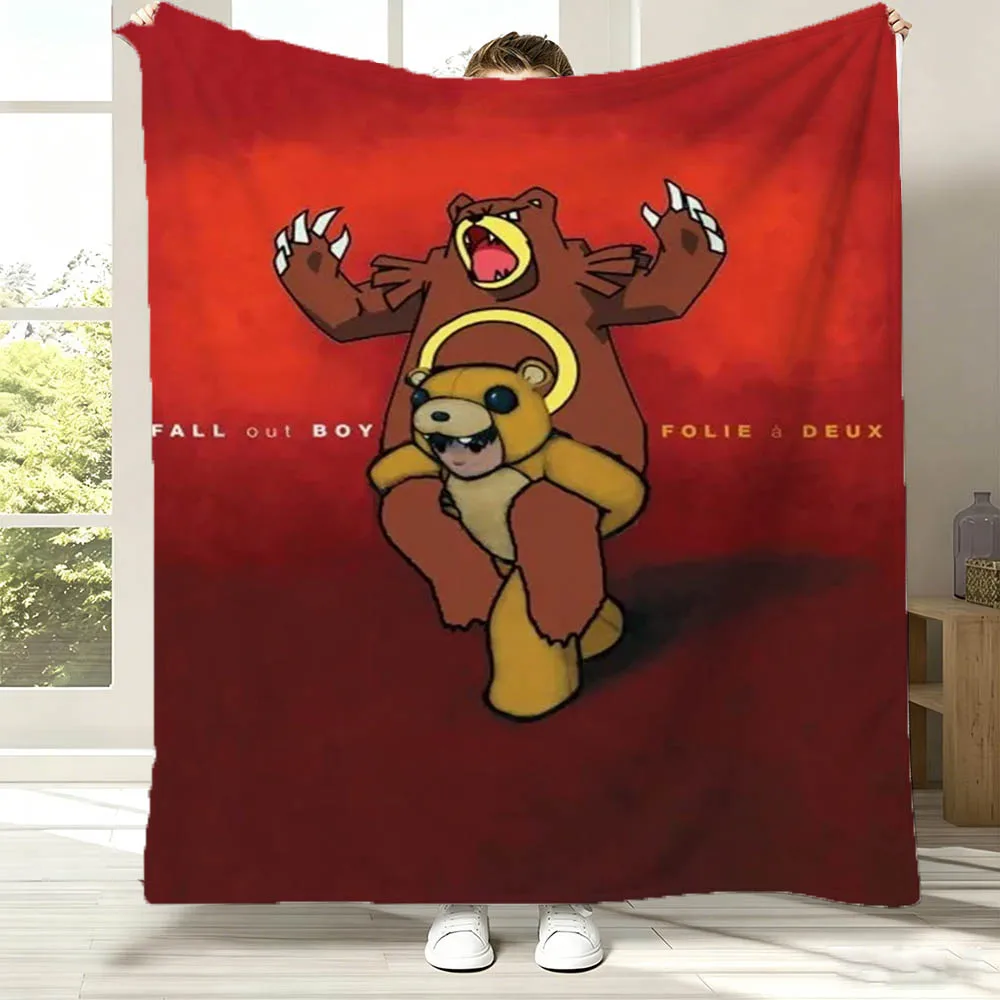 Singer 3D F-Fall Band O-Out B-Boy Band Flannel Blanket Soft Throw Blanket Art For Home Decor Bedroom Bed Sofa Picnic Fans Gift