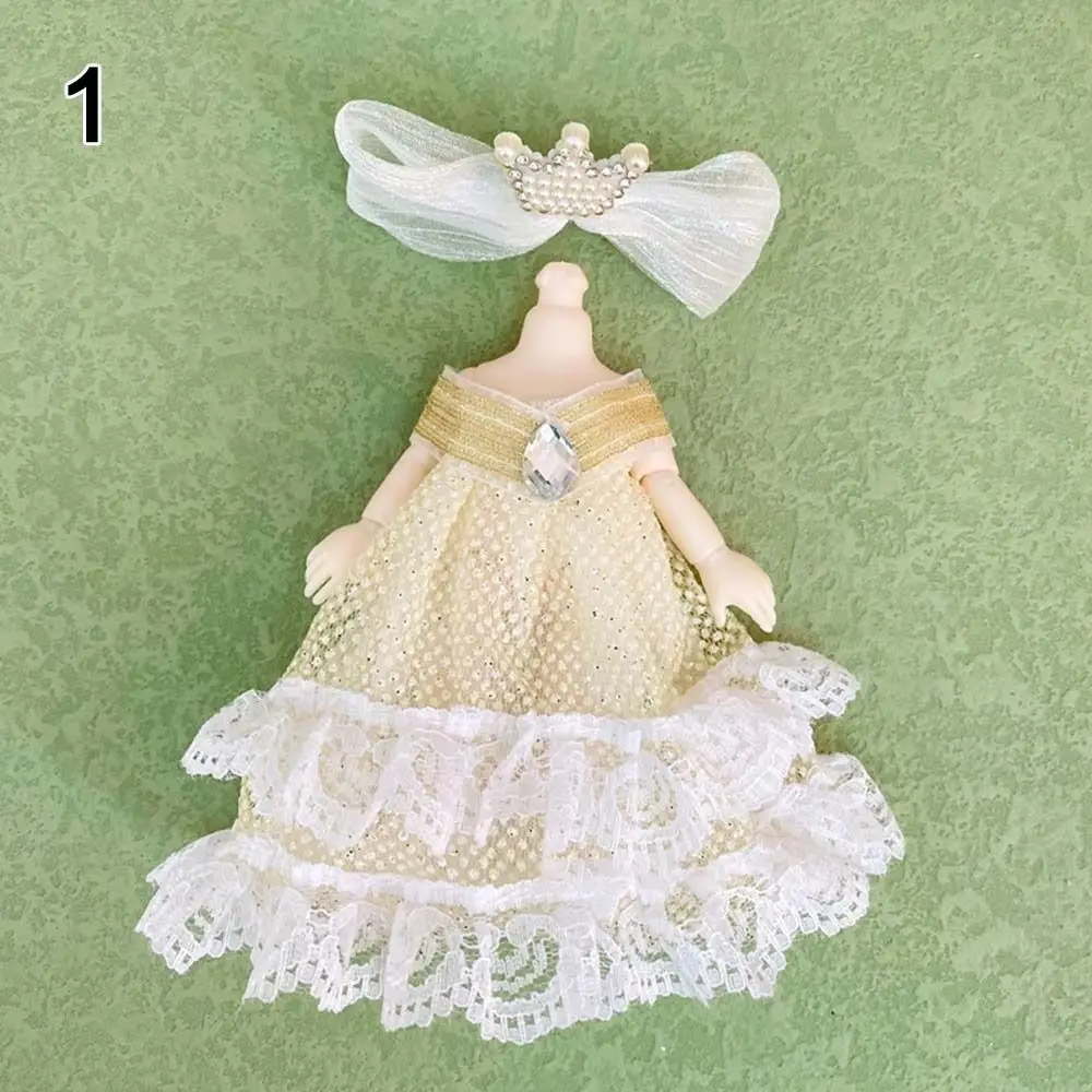 High Quality Fashion Doll Clothes 18 Styles Children DIY Girls High-end Dress Up Jumpsuit Skirt 16~17cm Doll/1/8 BJD Doll