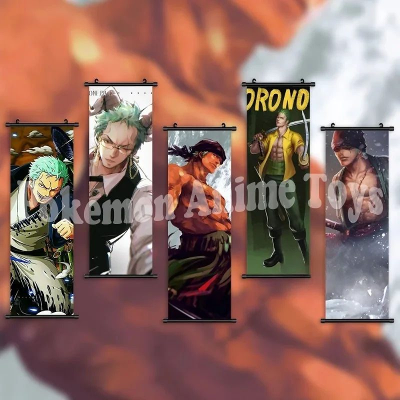 Muur Kunstwerk Anime Canvas Luffy Een Stuk Foto Nami Print Roronoa Zoro Poster Sanji Opknoping Schilderen Scrolls Kamer Home Decor