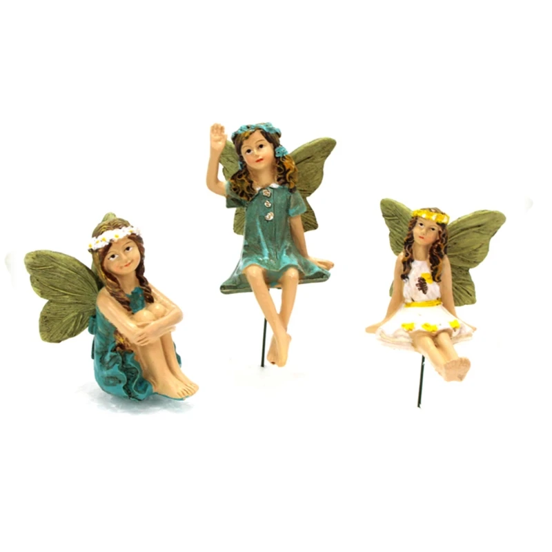 Fairy Garden-figuritas de hadas en miniatura, accesorios para decoración al aire libre, novedad de 2021, 6 uds.