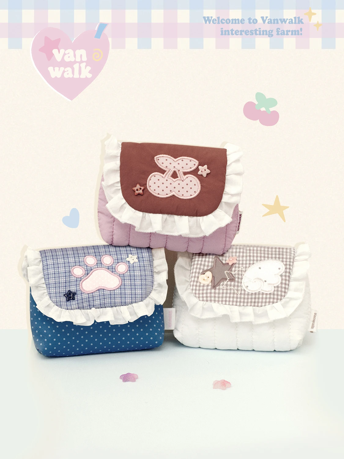  Portable Handbag Style Coin Purse Key And Earphone Storage Bag for Girls Youth Fashion Korean Style Polyester Material