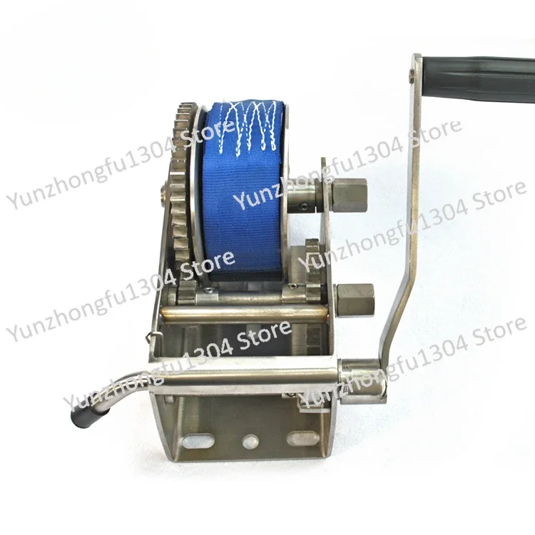 Heavy Duty 1.5t stainless steel 316 mini manual boat winch portable small  trailer hand  auto hydraulic Three speed