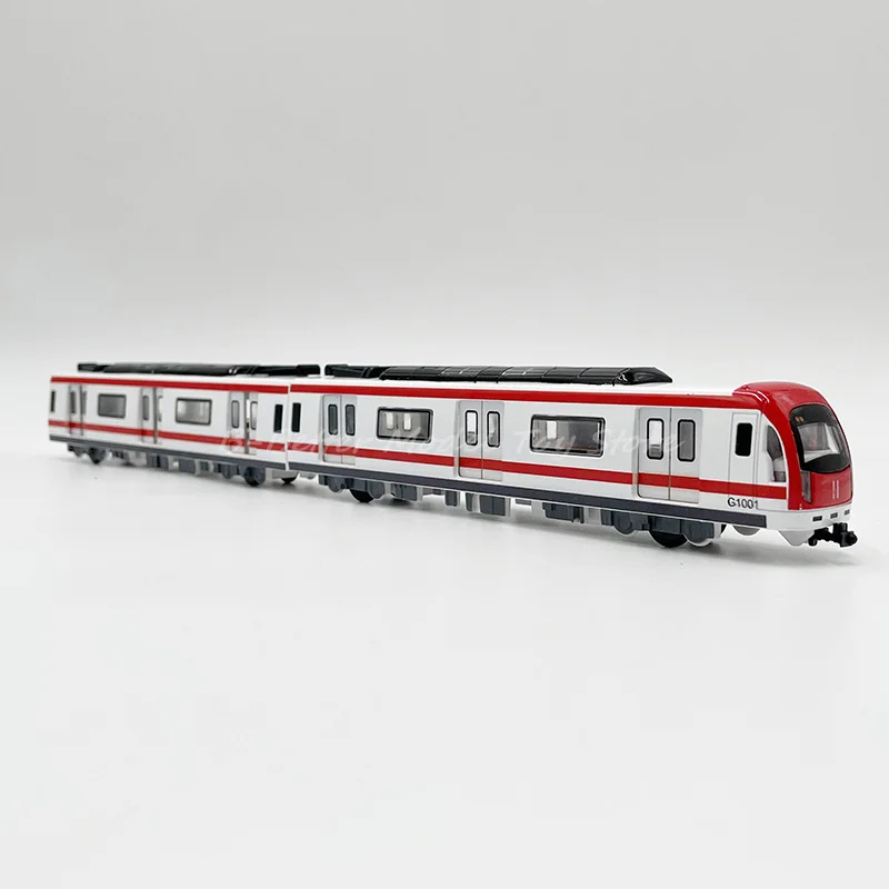 Diecast Metal Train Model Toy City Subway Replica Pull Back With Sound & Light For Child Gifts