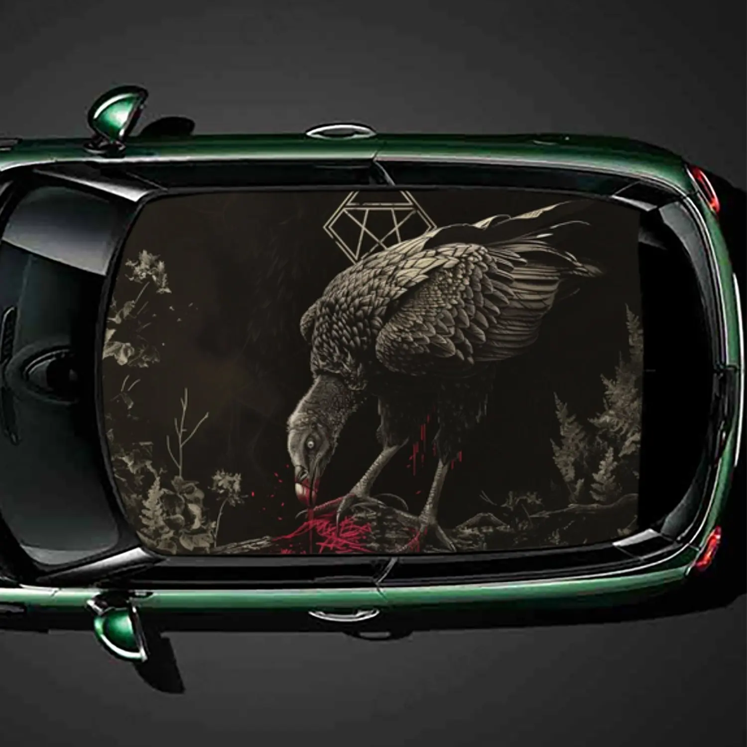 

Наклейка на крышу автомобиля из ПВХ с тенями крови, самоклеящаяся водонепроницаемая виниловая наклейка для автомобиля, защитные наклейки для украшения автомобиля, легко