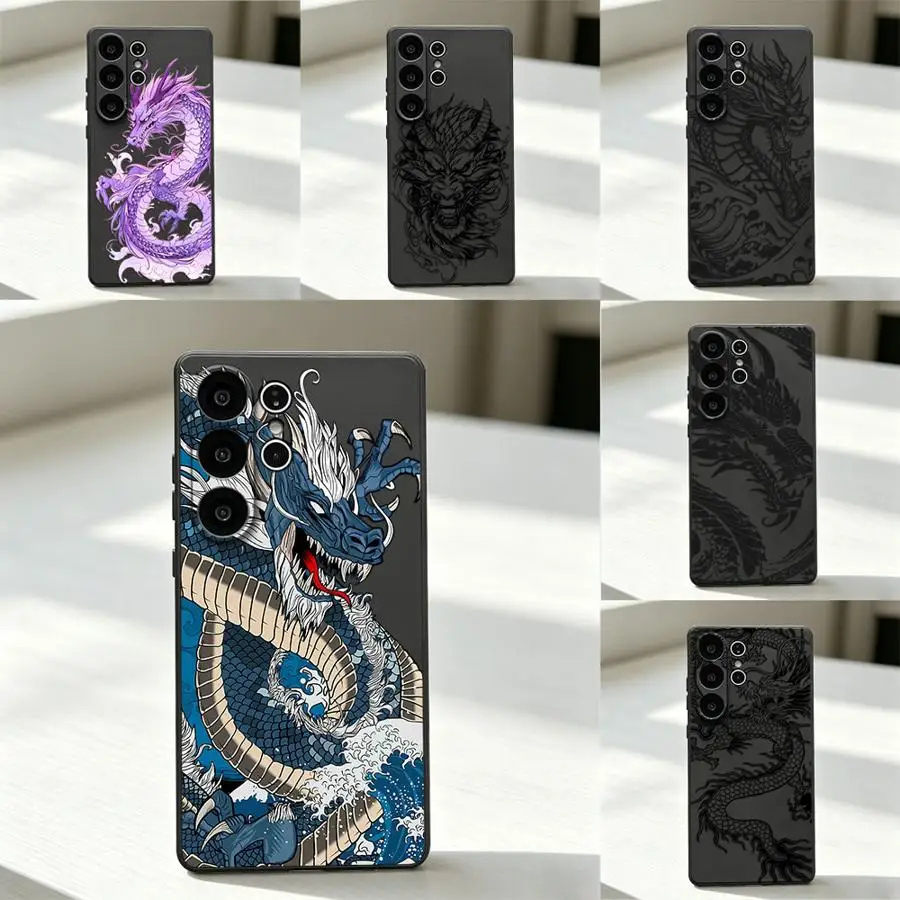 Dragon Wave Print Case for Samsung Galaxy S26 Ultra S26+ S25 Plus S23 S21 FE S10 S9 S24+ S20 S25+ Note 20 8 9 10 S24 Phone Cover