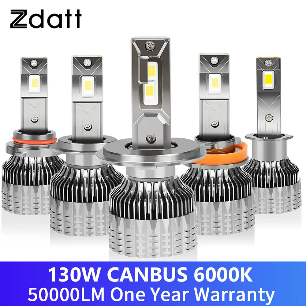 

H1 H4 H7 H8 H11 9006 HB4 9005 HB3 Led Headlights Canbus 130W 6000K 12V 24V Car Truck Bulb Fog Light Turbo Fan Super Cooling