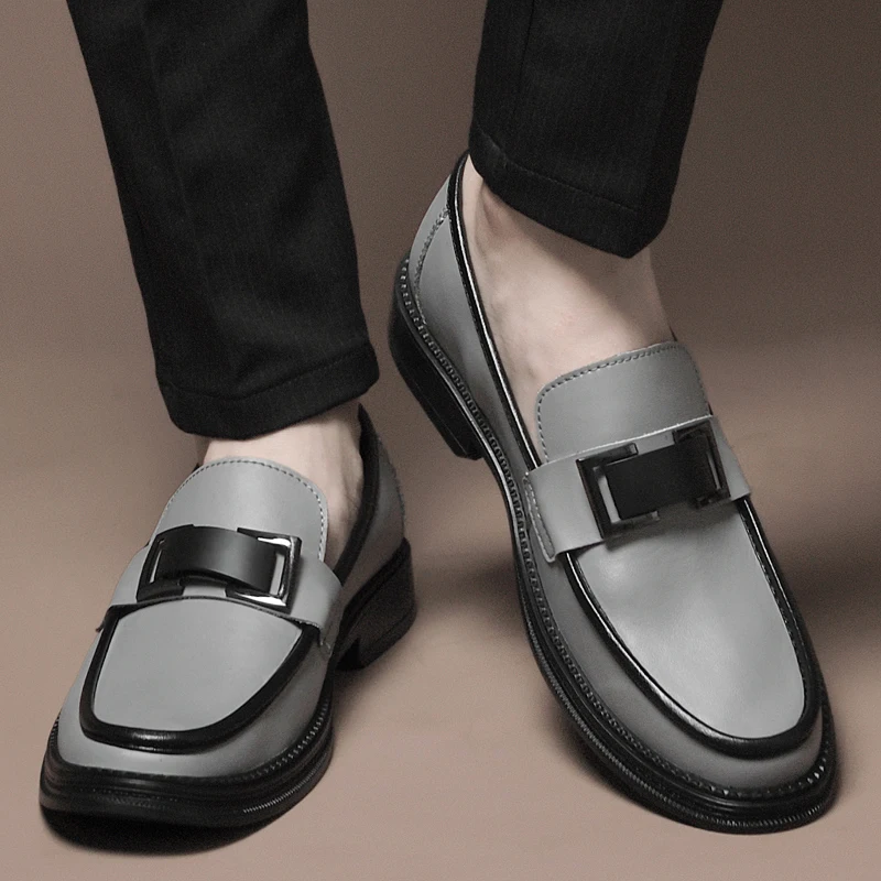 

2026 Spring New Men's Dress Shoes Business Style Party Leather Formal Shoes Wedding Shoes Men's Handmade Leather Oxfords Loafers