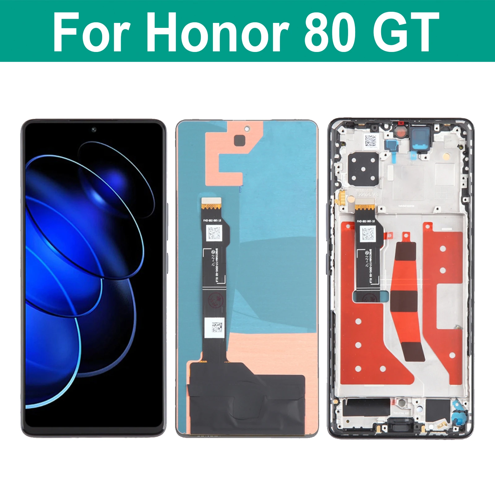 

6.67'' AMOLED For Huawei Honor 80 GT AGT-AN00 LCD Display Touch Screen Replacement Digitizer Assembly