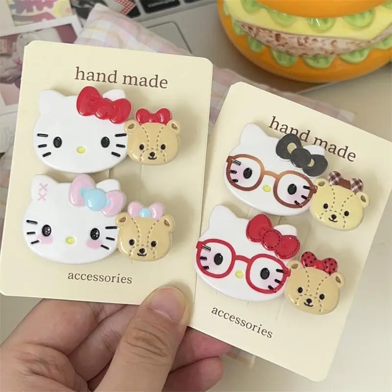 

Cartoon Animal Hair Clips for Girls Cute Kawaii Bear Cat Duck Bang Barrettes Soft Girl Hair Accessories for Children