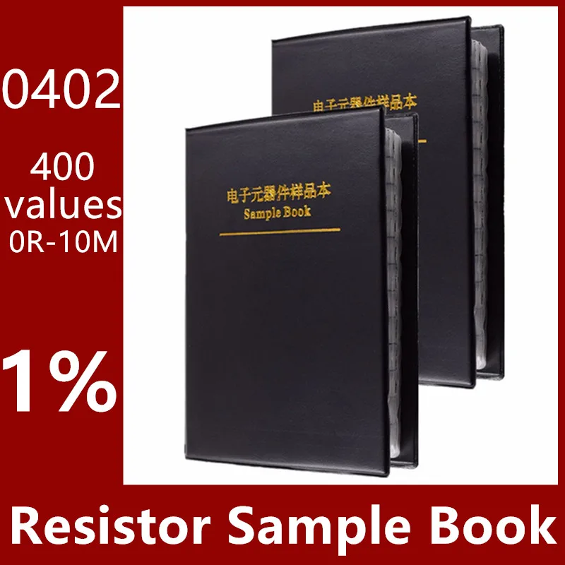 

400valuesX50pcs 0402 Resistor 1% SMD SMT 400 Values Chip Assortment Kit 0R-10M Sample Book free shipping