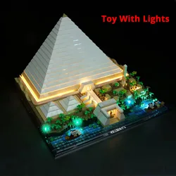 21058 The Great Pyramid of Giza Model City Architecture Street View Building Blocks Set DIY Assembled Toys Gift In Stock