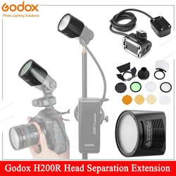 Godox AD200 Flash Accessory  WITSTRO H200R Round Flash Head and EC-200 Extension Head AK-R1 Color Temperature Reflector