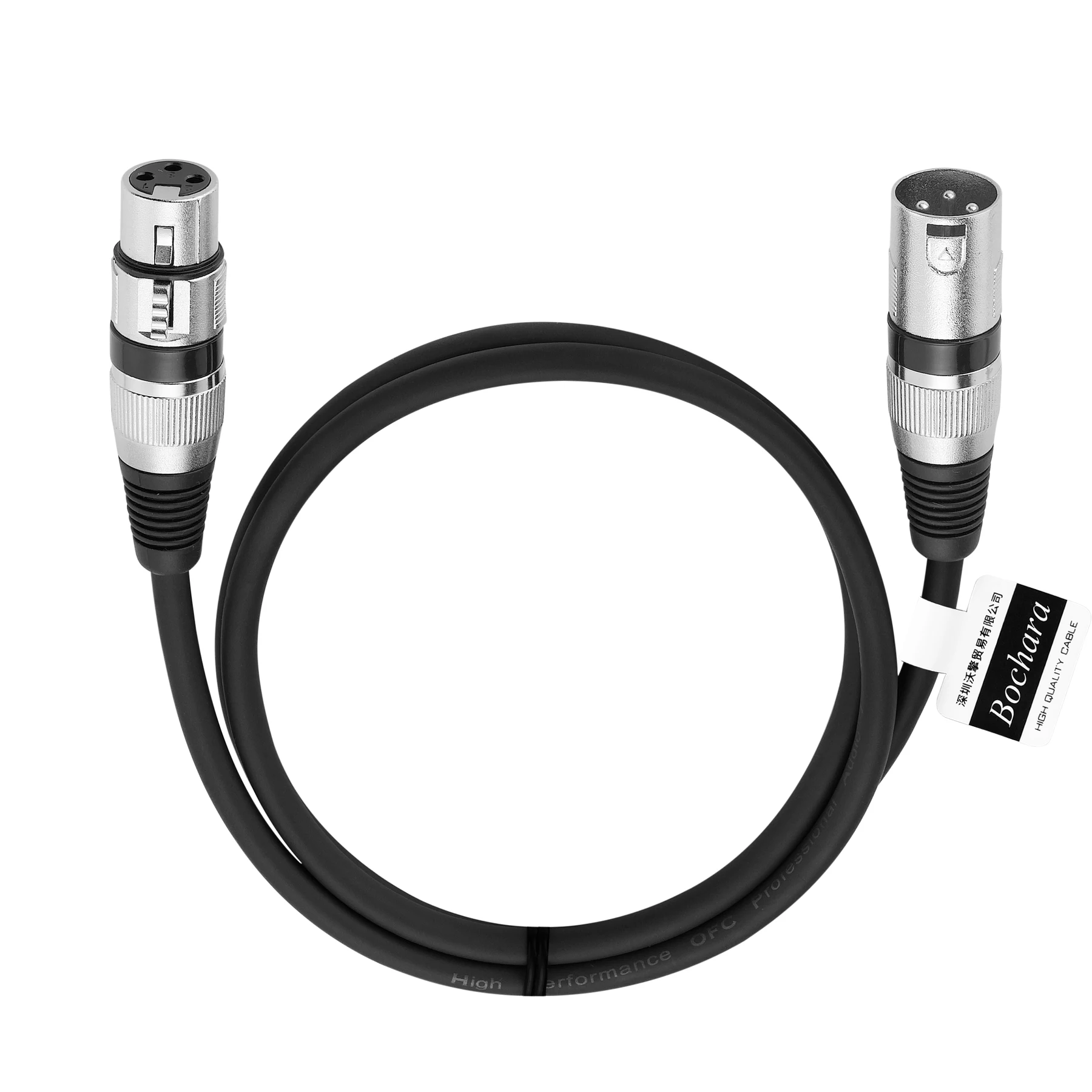 Imagem -02 - Bochara-cabo de Extensão de Áudio Xlr Macho para Fêmea Trançado Blindado Microfone Mixer Amplificador Luz de Palco 10pack