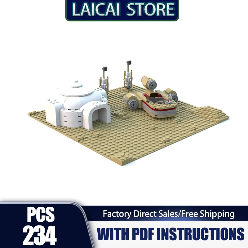 

Popular Star Movie Model Moc Building Blocks Tatooine Home Model Technology Bricks DIY Assembly Holiday Toys Set Gifts