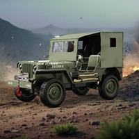 JJRC C8815 Willis RC Car 1:10 Military Truck 2.4G 4WD Electric Drive Off-Road Remote Control Car Simulated Vehicle Model