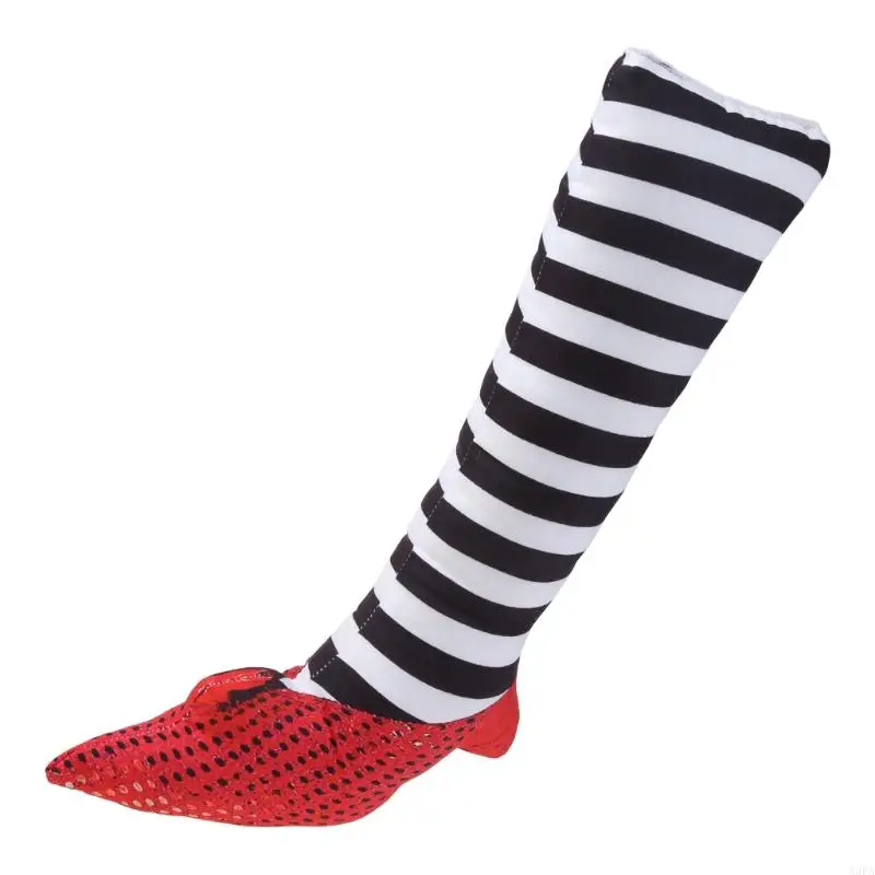 A3PA 1 زوج Halloween Evil Witch Legs Props رأسًا على عقل