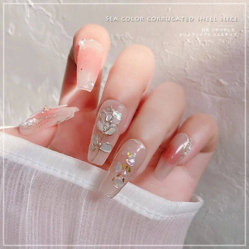 1Pc high-gloss iridescent natural abalone shell irregular fragments, trendy sea shell flakes for nail art decorative patches