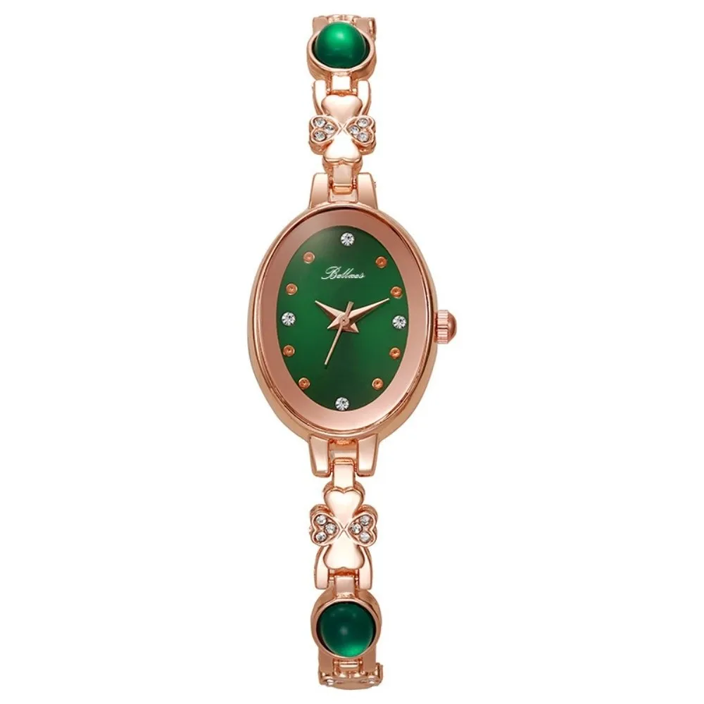 New Rhinestone Quartz Watches Diamond Studded Watch Strap with Adjustable Bracelet Rotundity Shaped Watch Wrist Decoration Gift
