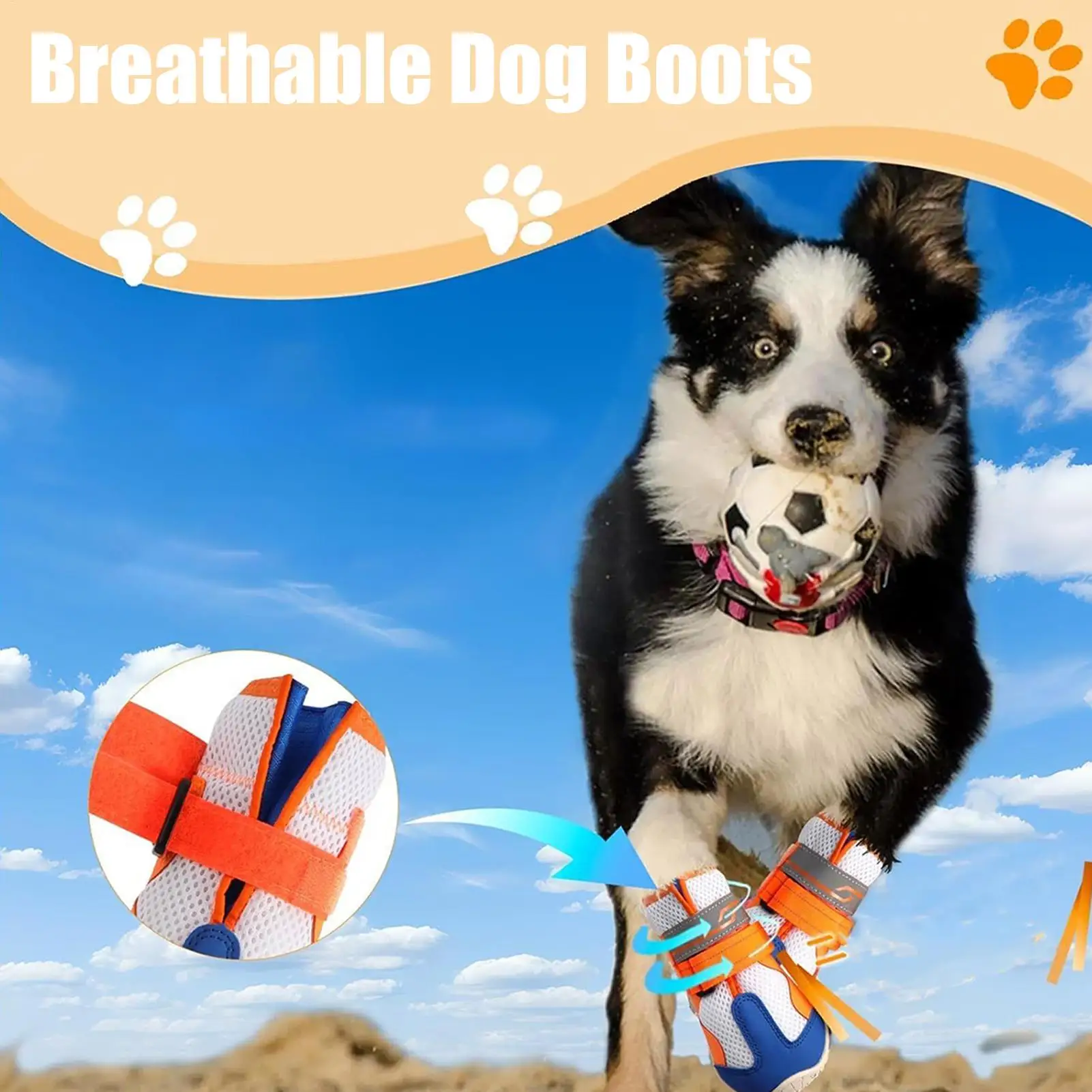 

Обувь для собак: противоскользящие регулируемые ботинки для щенков, дышащие собачьи ботинки для лета, для прогулок на улице зимой, в снегу, дожде, летом.