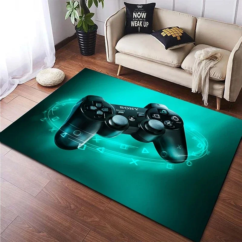 3D Gaming Handle Player Controller Pattern Carpet Living Room Bed Pad Floor Game Balcony Restaurant Mat Rugs Large Size Carpet