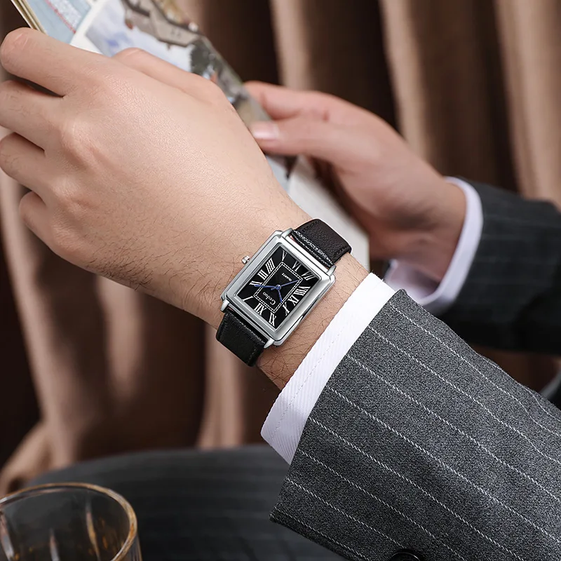 Men's Watch, Casual Roman Business Fashion Simple Belt Quartz Watch